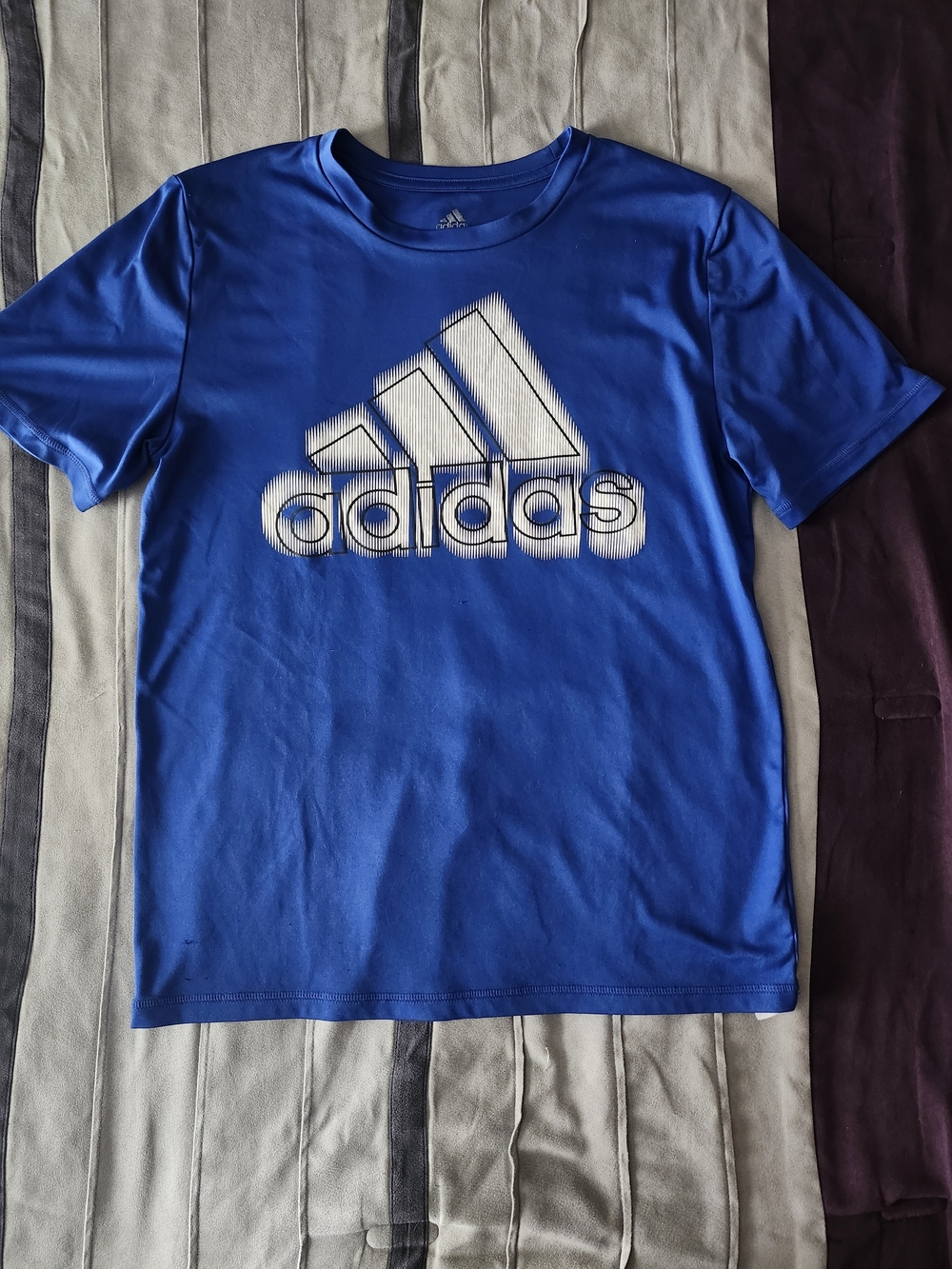 adidas Royal Blue Short-Sleeve Logo Tee